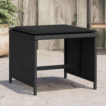 vidaXL Tuinkrukken 4 st met kussens 41x41x36 cm poly rattan, Verzenden, Nieuw