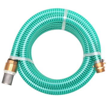 vidaXL Zuigslang met messing koppelingen 7 m 25 mm groen, Tuin en Terras, Verzenden, Nieuw