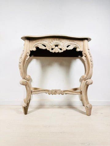 Console - Table console en bois sculpté avec dessus