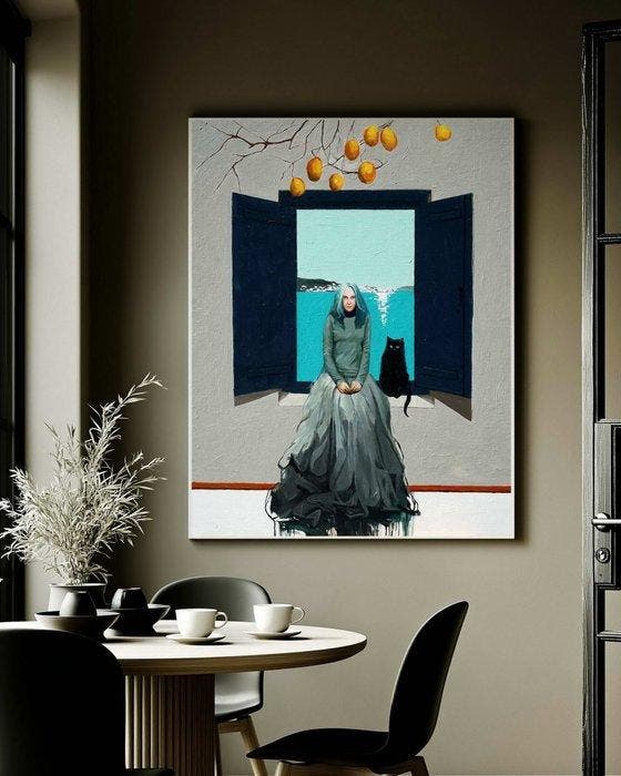 Enigma - She Waits Where Lemons Fall, Antiek en Kunst, Kunst | Schilderijen | Modern