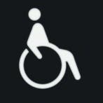 Hager Berker Square Foil With Wheelchair Symbol For LED, Verzenden