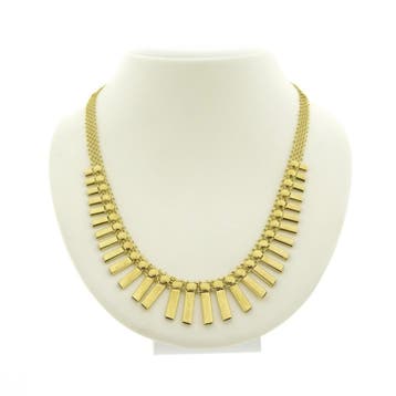 Gouden Cleopatra collier. (Ketting), Ophalen of Verzenden, Gebruikt, Overige kleuren, Goud