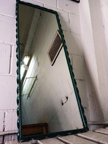Miroir- Miroir de toilette vintage autoportant, ferronnerie