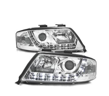 PHARES POUR AUDI A6 4B 97-99 DAYLIGHT FOND CHROMÉ, Verzenden