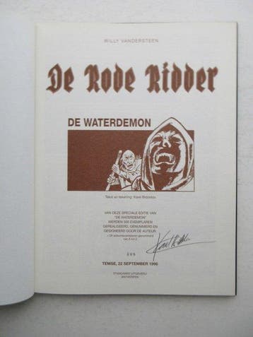 De Rode Ridder - De waterdemon - Luxe groot formaat HC met, Nieuw