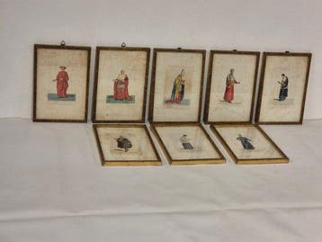 Serie van 8 prenten - Vaticaanse uniformen - 18 x 24 cm (8)
