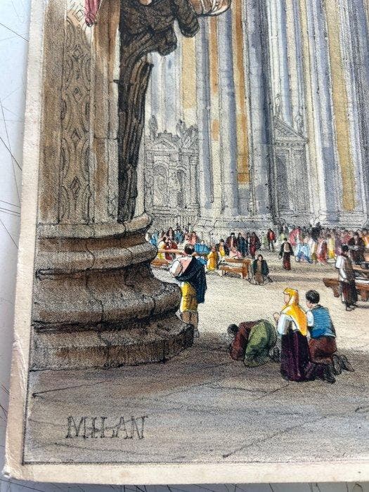 Italië - Lombardije, Milaan; Samuel Prout (Plymouth 1783 –, Boeken, Atlassen en Landkaarten