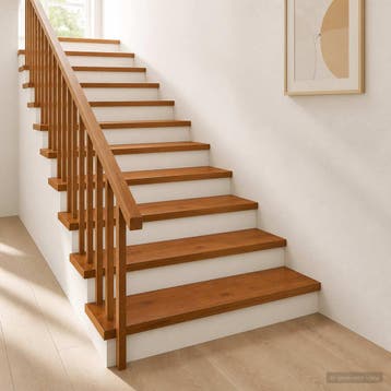 vidaXL Trap Tread 4 st 110 x 25 x 2 cm Bruin Massief, Doe-het-zelf en Bouw, Verzenden, Nieuw