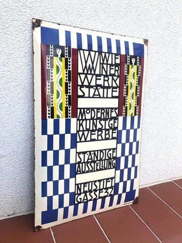 Wiener Werkstätte Art Nouveau - Reclamebord - Zeldzaam oud, Antiek en Kunst