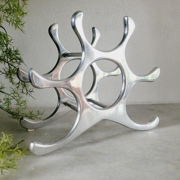 Wijnrek - Michael Noll, Vintage, 5 flessen, 1950 - Aluminium