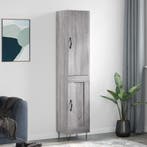 vidaXL Hoge kast 34,5x34x180 cm bewerkt hout grijs sonoma, Verzenden, Nieuw
