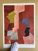 Serge Poliakoff (1900-1969) - Composition rouge, jaune et, Antiek en Kunst