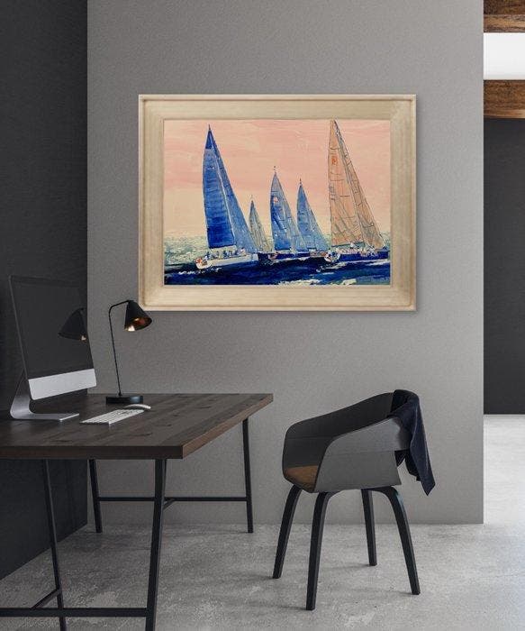 Brooksby - Saint Tropez regatta collection n 5, Antiek en Kunst, Kunst | Schilderijen | Modern