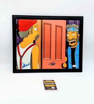 The Simpsons Tommy Chong and Cheech Marin Signed Photo - JSA