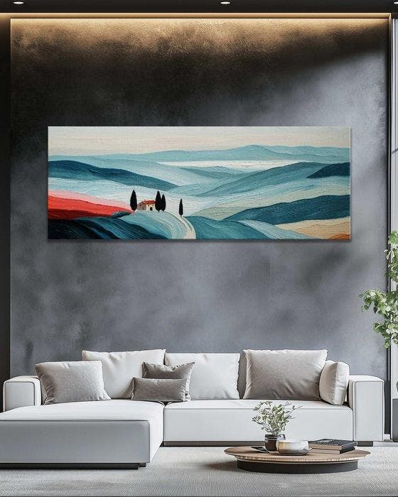 Clelia - Azure Hills of Tuscany, Antiquités & Art, Art | Peinture | Moderne