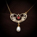 Zonder minimumprijs - Ketting met hanger - 8 karaat Zilver,