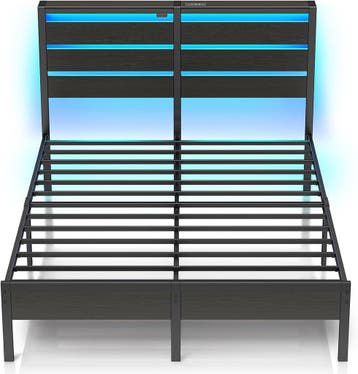 Bedframe met lattenbodem - 160x200 cm - Metaal - Zwart - Rol, Huis en Inrichting, Verzenden, Nieuw
