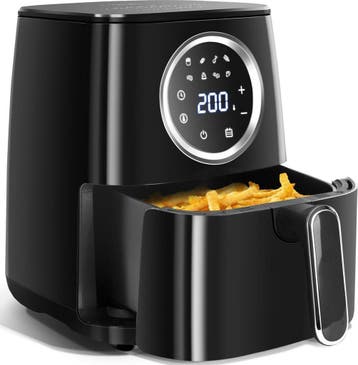 Airfryer - heteluchtfriteuse - 4.2L - 1400W - Zwart, Verzenden