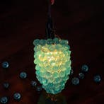Lamp - Glas, Metaal, Herbedraad - Bubble glazen hanglamp, Antiek en Kunst