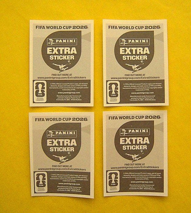 Panini USA 2026 World Cup - 4 Extra Stickers - 4 Sticker -, Collections, Autocollants
