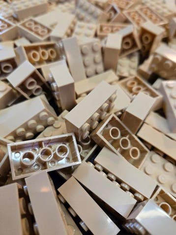 Lego Onderdelen - New Brick 2 x 4 Tan 200pcs, Nieuw