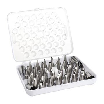 Spuitmonden set RVS | 52 delig | 1,2(b)x3(d)cm Vogue, Verzenden, Nieuw in verpakking