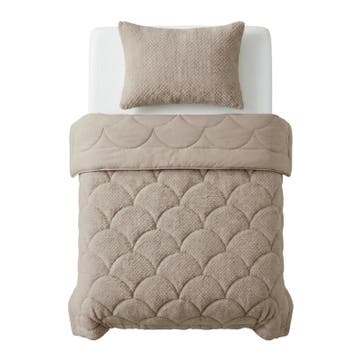 Couette sans housse en teddy - taupe - 140 x 200 cm | 1, Verzenden, Neuf