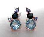 Zonder minimumprijs - Oorbellen Zilver - 5.40ct. tw. Topaas
