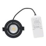LED Inbouwspot – CCT-Switch – 6W – Zwart - Kantelbaar – Var, Verzenden, Nieuw