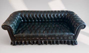 Canapé - Canapé Chesterfield en cuir des années 1960,, Antiek en Kunst
