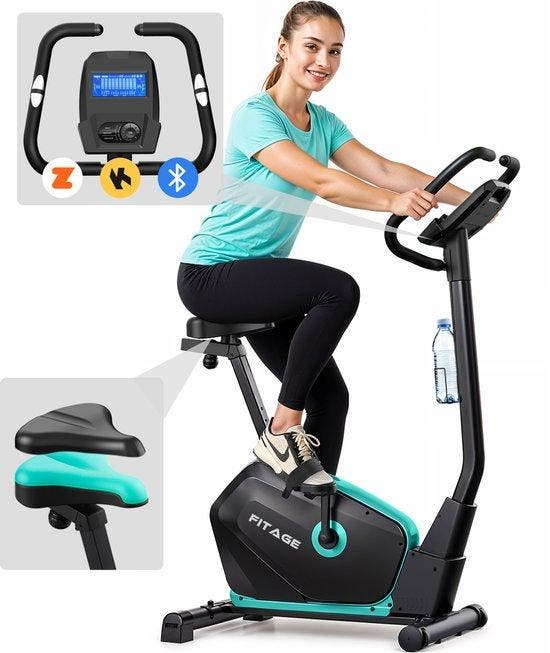 2dekans | FITAGE Hometrainer - Fitnessfiets met 32, Sports & Fitness, Équipement de fitness, Enlèvement ou Envoi