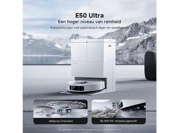 Mova -  E50 Ultra - Robostofzuiger Met Mop-functie  - Wit, Verzenden, Nieuw, Reservoir, Minder dan 1200 watt