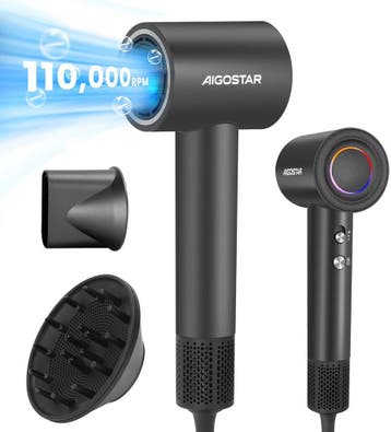 Fohn - Haardroger - Föhn met diffuser - 1600W - Zwart - Aigo, Verzenden