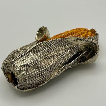 NO RESERVE PRICE - Larms - sculptuur, Pannocchia rivestita, Antiek en Kunst, Antiek | Zilver en Goud