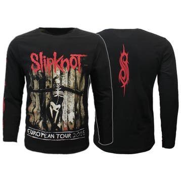 Slipknot Skeleton Flag Longsleeve T-Shirt, Nieuw