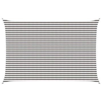 vidaXL Zonneschaduwzeil Lichtgrijs en wit 4 x 6 m HDPE, Verzenden, Nieuw