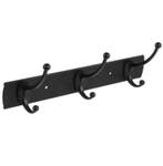 Differnz kapstok 3 haken dubbel aluminium rvs mat zwart, Nieuw, Overige materialen