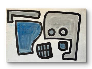 Gundi Falk (1966) - Composition XXL bleue aux formes
