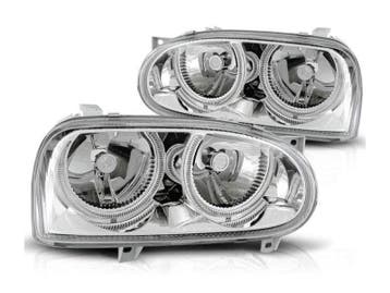 Angel Eyes koplamp units Chrome geschikt voor VW Golf 3, Auto-onderdelen, Verzenden, Nieuw, Volkswagen
