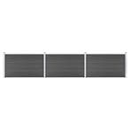 vidaXL Schuttingpanelenset 526x105 cm HKC zwart, Verzenden