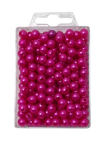 Parels rijgparels 20 Pink / Fuchsia 126 aur 8 mm, Nieuw