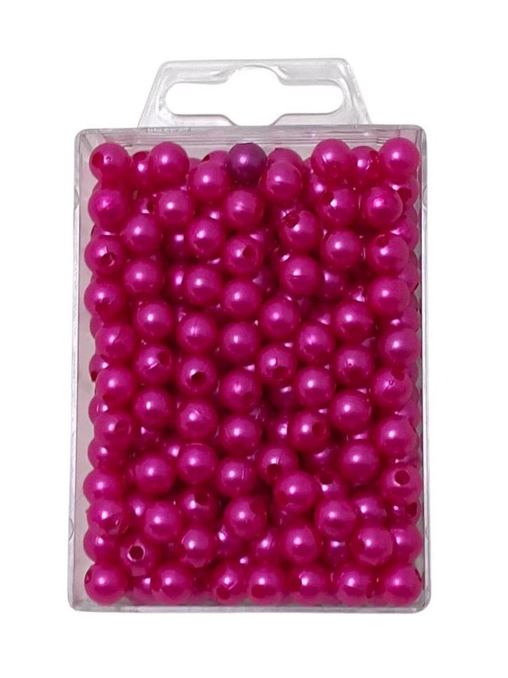 Parels rijgparels 20 Pink / Fuchsia 126 aur 8 mm, Huis en Inrichting, Woonaccessoires | Kunstplanten en Kunstbloemen, Nieuw