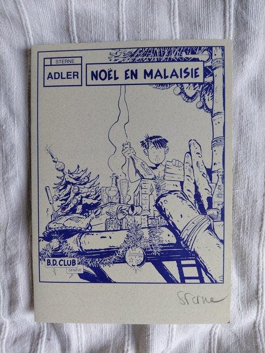 Adler - Noël en Malaisie + ex-libris - Signé - B - 1 Album -, Boeken, Stripverhalen