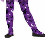Paarse Halloween Legging Heksen Kind, Verzenden, Nieuw