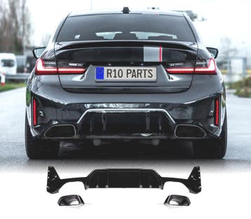 DIFFUSEUR BMW G20 G21 LCI 23-25 LOOK 340I NOIR BRILLANT + EM, Verzenden
