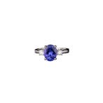 Bague - 18 carats Or blanc Tanzanite - Diamant, Nieuw