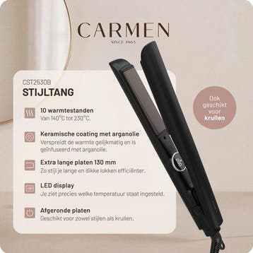 Carmen CST2530B - Stijltang 2-in-1 - Krullen & Stijlen -..., Verzenden