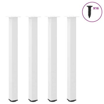 vidaXL Bartafelpoten 4 st 90-92 cm staal wit, Huis en Inrichting, Verzenden, Nieuw