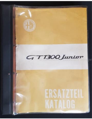 1970 ALFA ROMEO GT 1300 JUNIOR ONDERDELENHANDBOEK DUITS, Ophalen of Verzenden