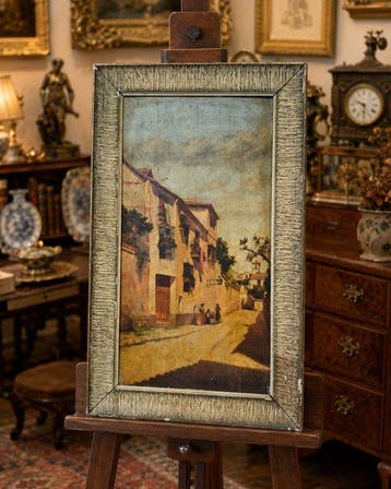 École costumbriste espagnole (XIX) - Conversation dans la